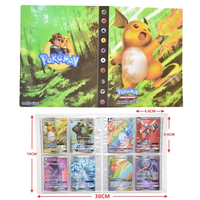 

240Pcs Pokemon Cards Album Book Anime V VMAX GX MEGA EX TAG Holder Album Toys Collections Top Loaded List Toys Gift for Children