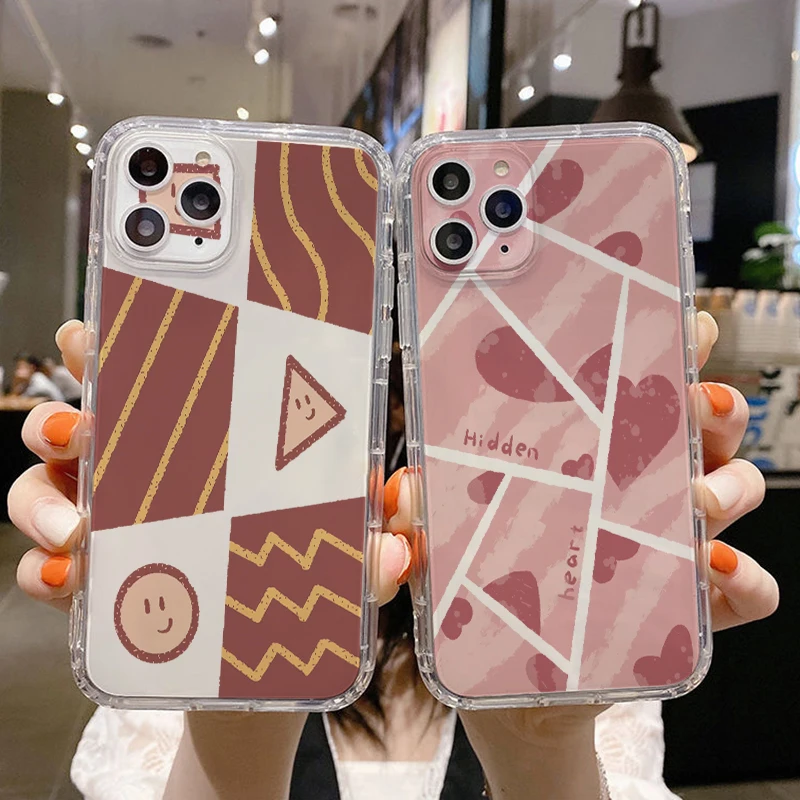 

Glass Love Graffiti Cases For iPhone 13 Pro Max Mini 11 12 Pro Max X XR XS Max SE 2020 8 7 6 6S Plus Soft Silicone Cover Funda