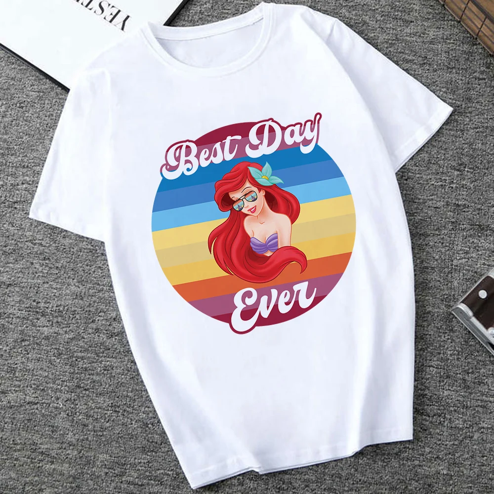 

Casual Lady T Shirt Women Summer Disney Princess Sofia With Sunglasses New Products Print Trendy T-Shirt Funny Cool Girl Tshirt