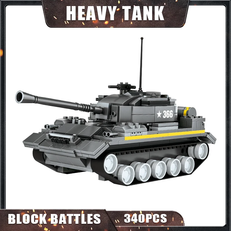 

360PCS Heavy Tank Building Blocks Plastic Military Panzer Models Bricks Collection Toys for Kids and Adult Birthday Gifts