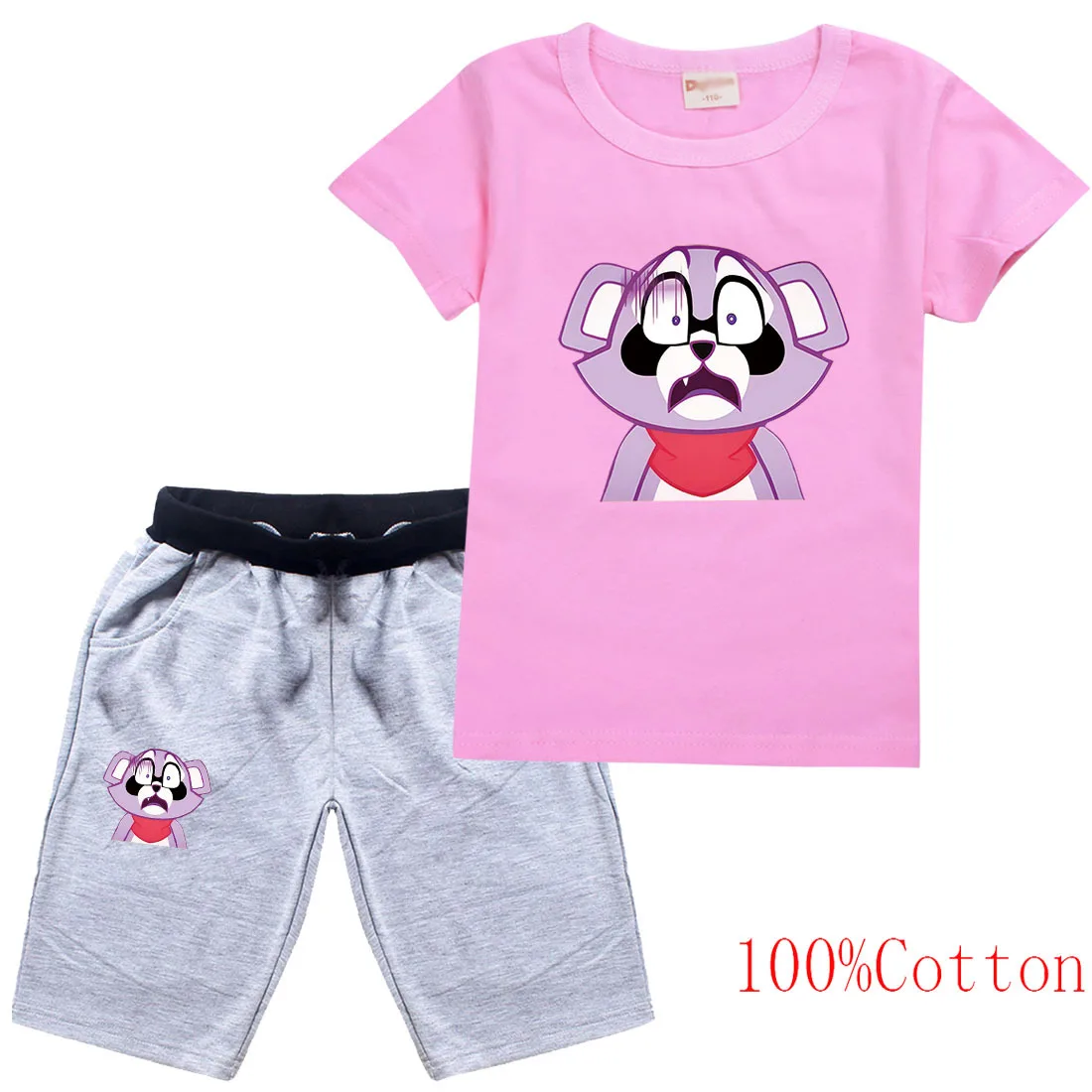 Футболка и шорты цвета индиго костюм для детей летний мультяшный светлый из двух