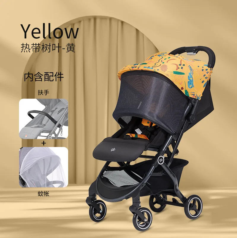 Gb Good baby stroller Baby stroller Light umbrella car sit or lie down folding portable baby stroller little love letter