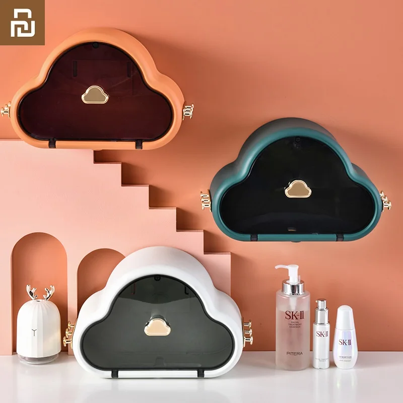 

New Xiao-Mi Youpin Nordic Cloud Wall Hanging Tissue Box Storage Rack Toilet Paper Roll Holder Dustproof Waterproof Tissue Box