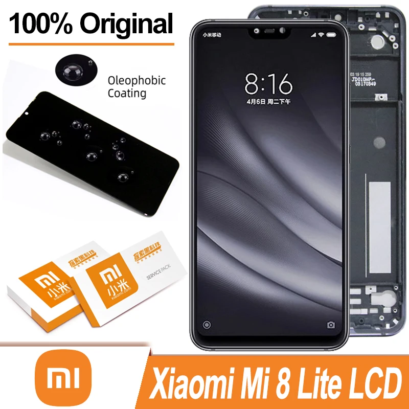 100% Оригинальный 6 26 ''ЖК-дисплей для Xiaomi Mi 8 Lite дисплей сенсорный экран