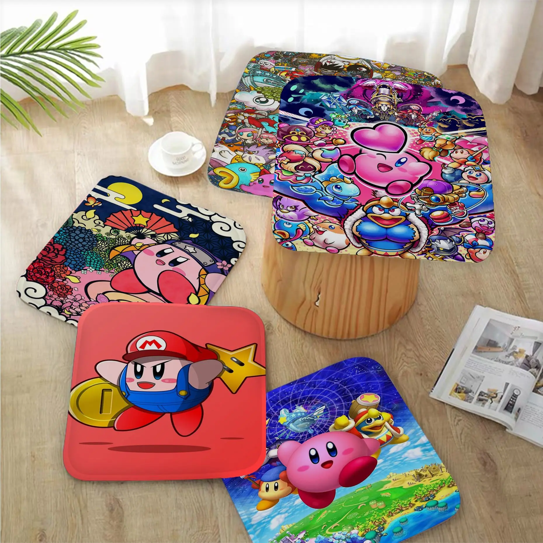 

Bandai Star Kirby European Seat Pad Household Cushion Soft Plush Chair Mat Winter Office Bar Outdoor Garden Cushions