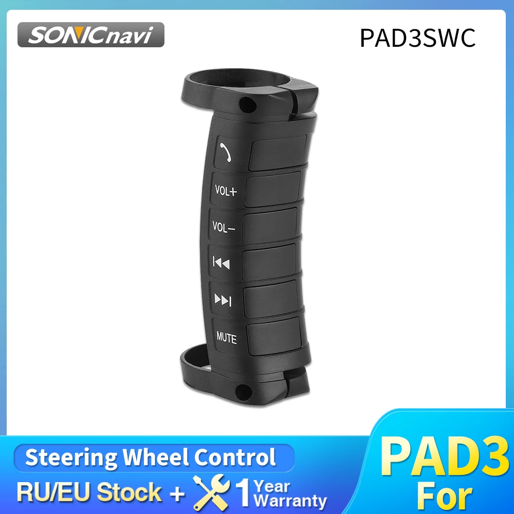 

Steering Wheel Control Wireless Remote Button For Car Radio Multi-function Music Volume Answer Hang Up Phone Wireless Controller