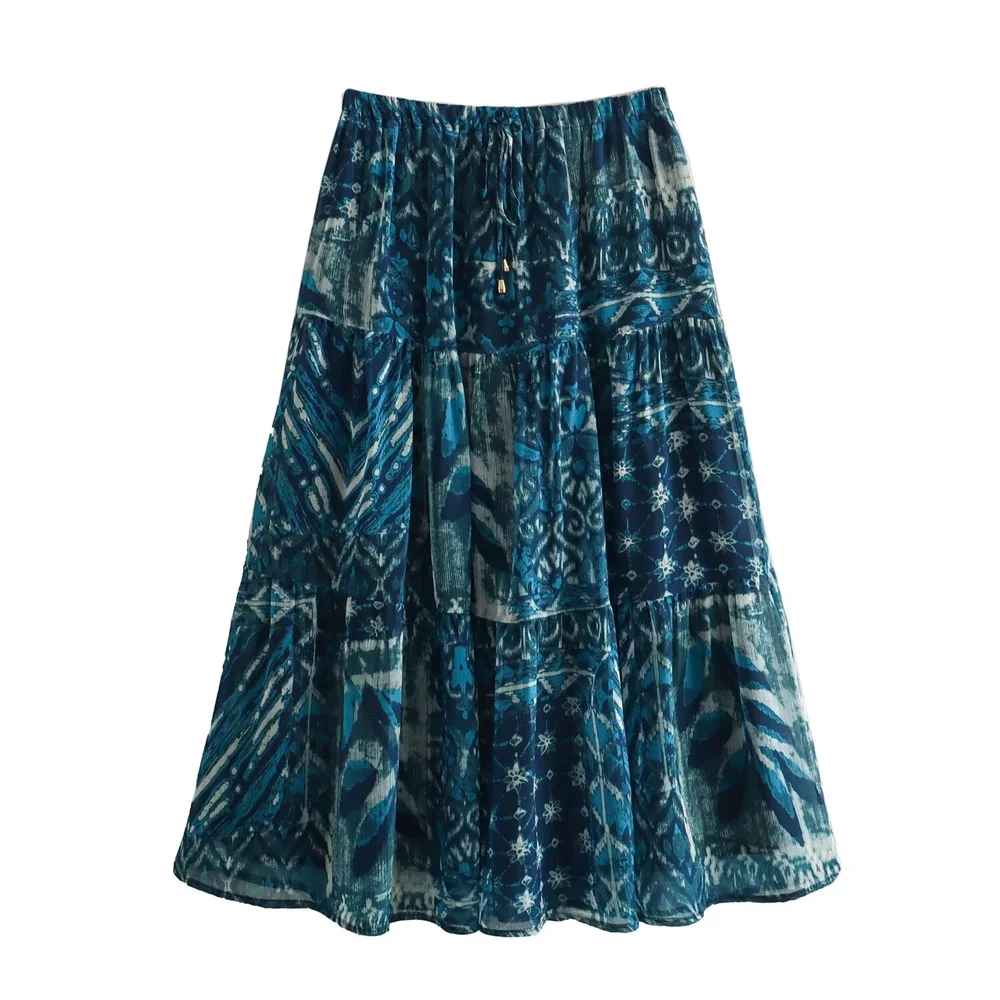 Женский Повседневный комплект Taop &amp Za свободная рубашка с круглым вырезом и юбка