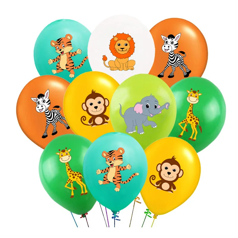 

Safari Jungle Animal Latex Balloon Giraffe Lion Monkey Tiger 12inch Globos Baby Shower Ball Children Birthday Party Decoration