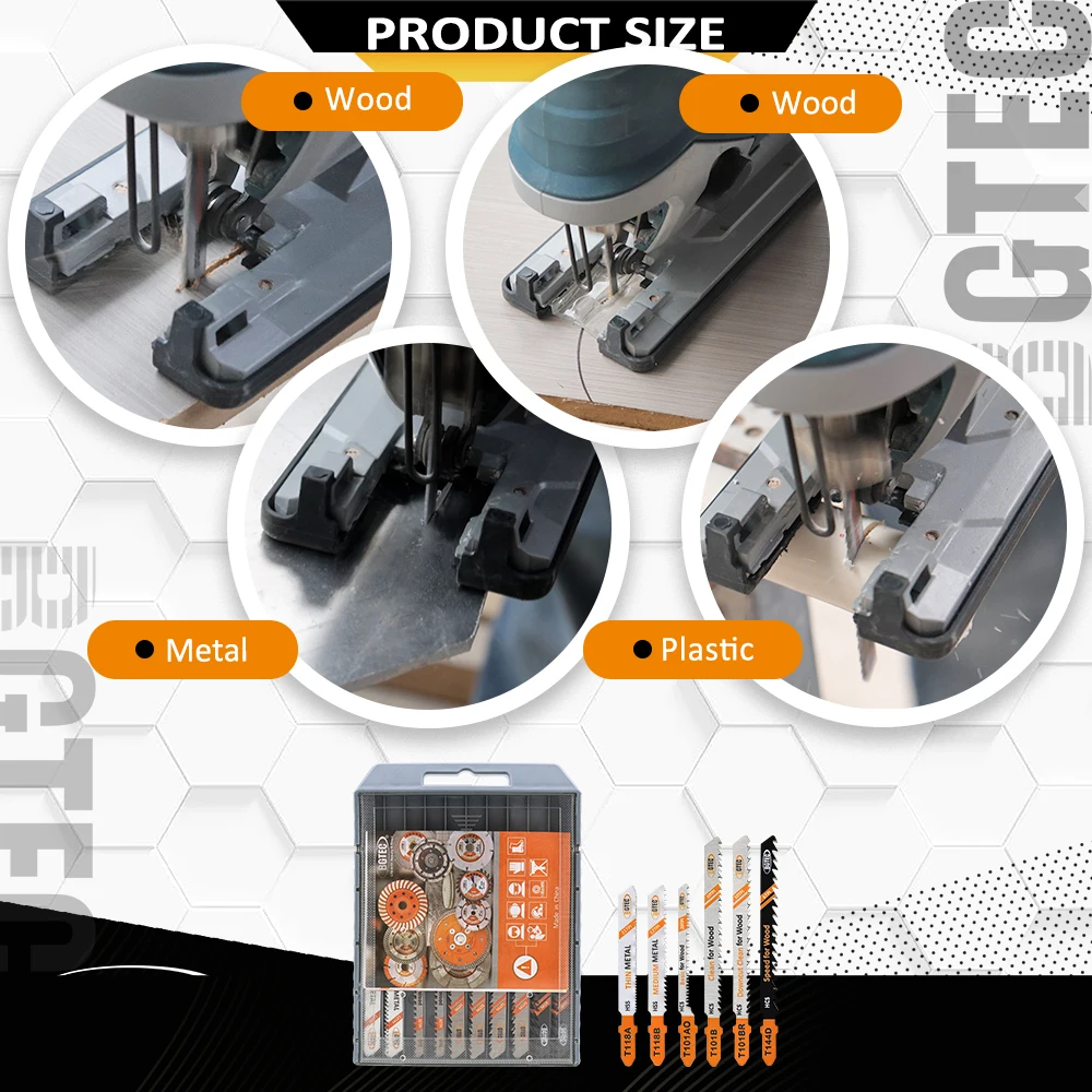 BGTEC 5 шт./компл. SK5 HCS Деревообработка Т-образная ручка Кривое пильное полотно