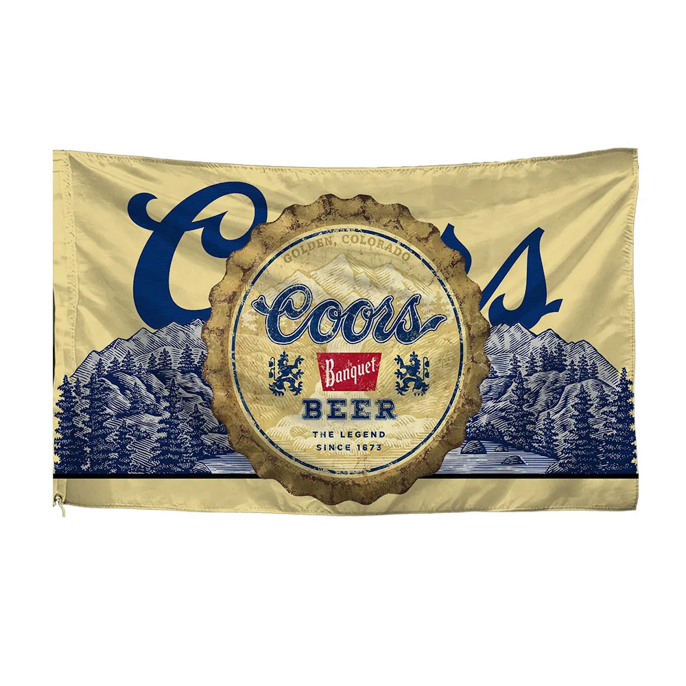 Фото ФЛАГлап 3x5FT90X150CM 2X3FT c-COORS Печатный полиэфирный флаг, высококачественный пивной флаг ярких цветов, вкусное пиво №2