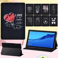for huawei mediapad m5 lite 10 1m5 lite 8m5 10 8t5 10 10 1t3 10 9 6t3 8 0 tablet case anime printed leather cover shell