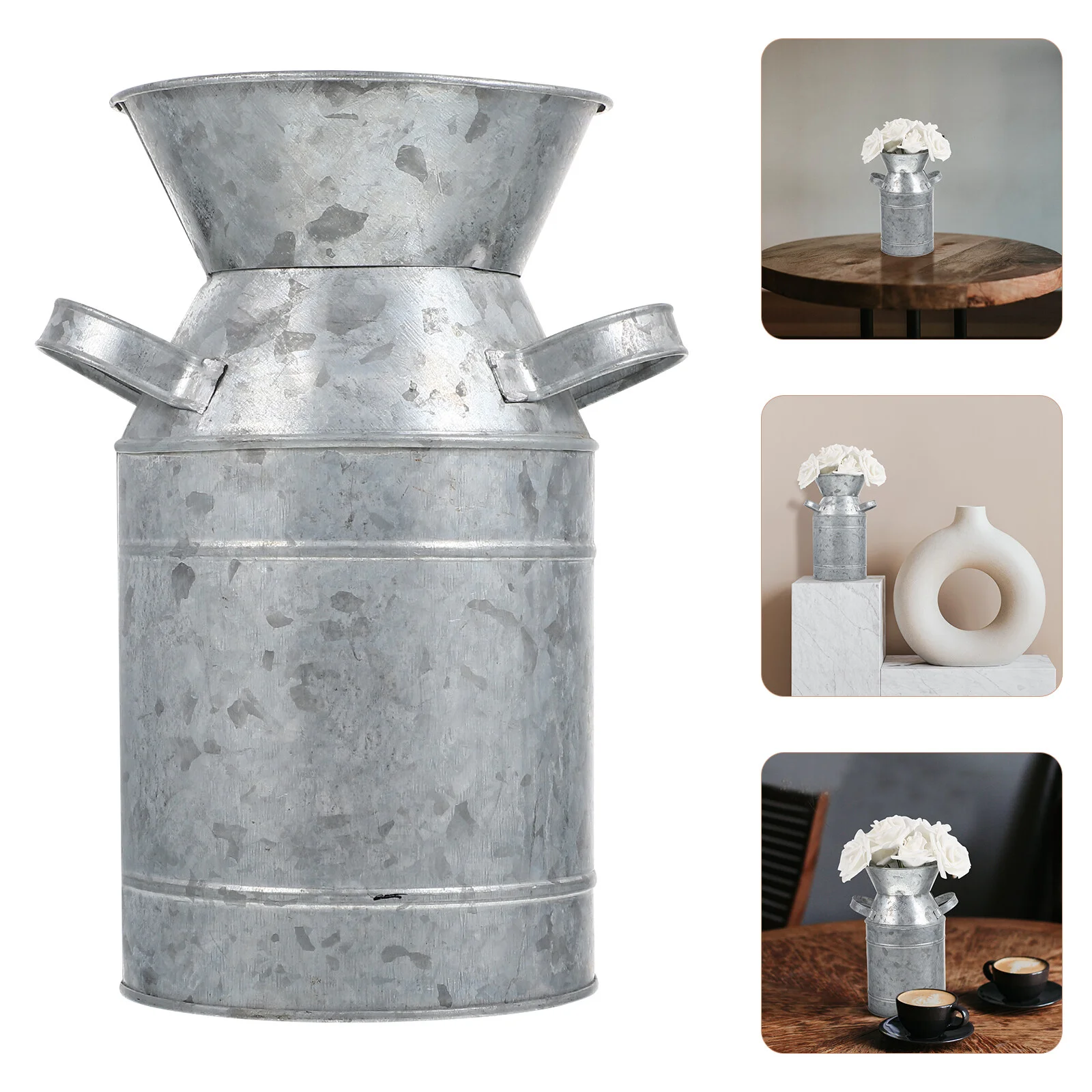 

Kettle Vase Floral Container Shape Plants Holder Retro Decor Decorative Flower Vintage Vases Iron