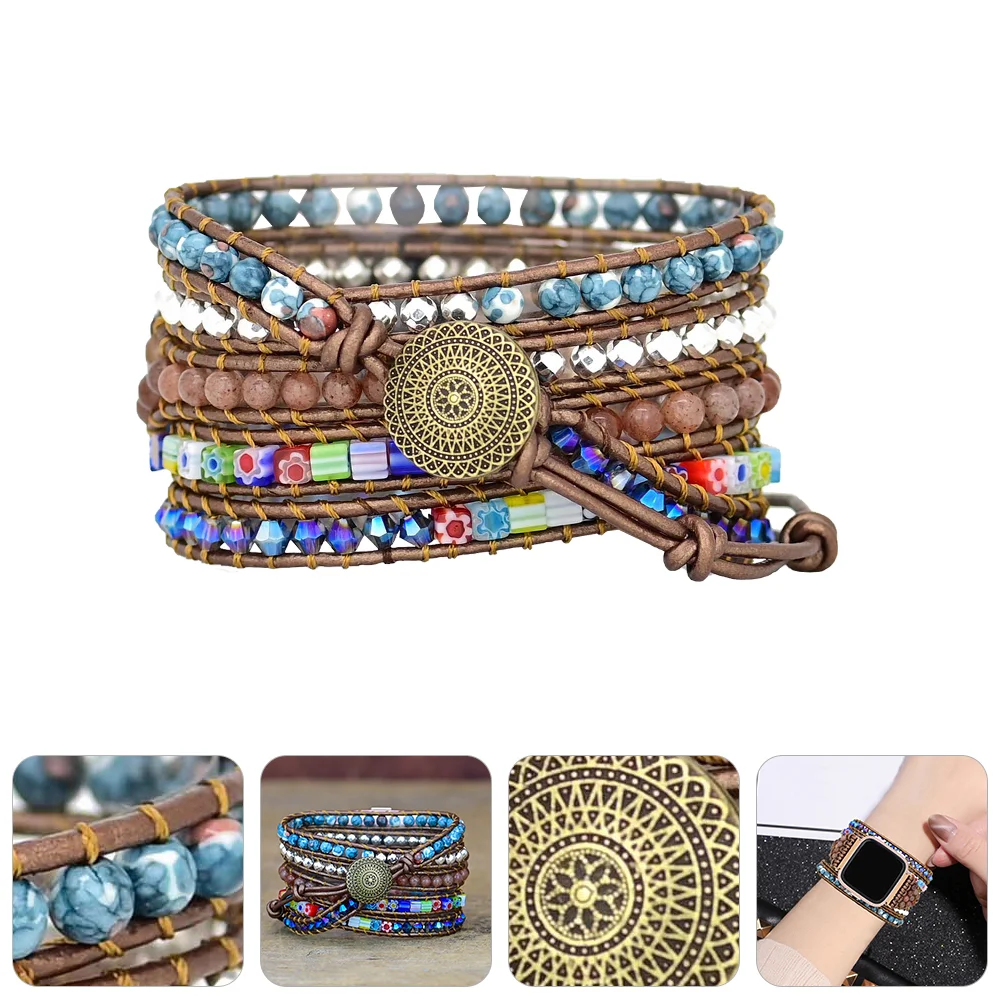 

Bohemian Wrap Bracelet Bracelets Wristbandes Ethnic Repalcement Silicone Bracelet Bohemian Watch Strap Watch Accessories