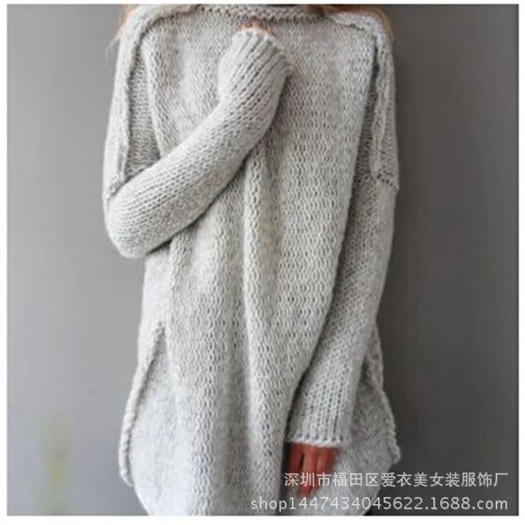 

2023 Autumn/Winter Women's New Sweater High Neck Pullover Mixed Wool Long Sleeve Loose Top