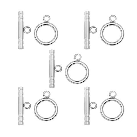 Классические застежки OT для изготовления ожерелья, браслета из нержавеющей стали, 2 цвета, соединительная застежка, фурнитура «сделай сам» для ювелирных изделий, 5 шт./упаковка
