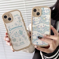 sanrio cinnamoroll wave design phone cases for iphone 13 12 11 pro max xr xs max x back cover