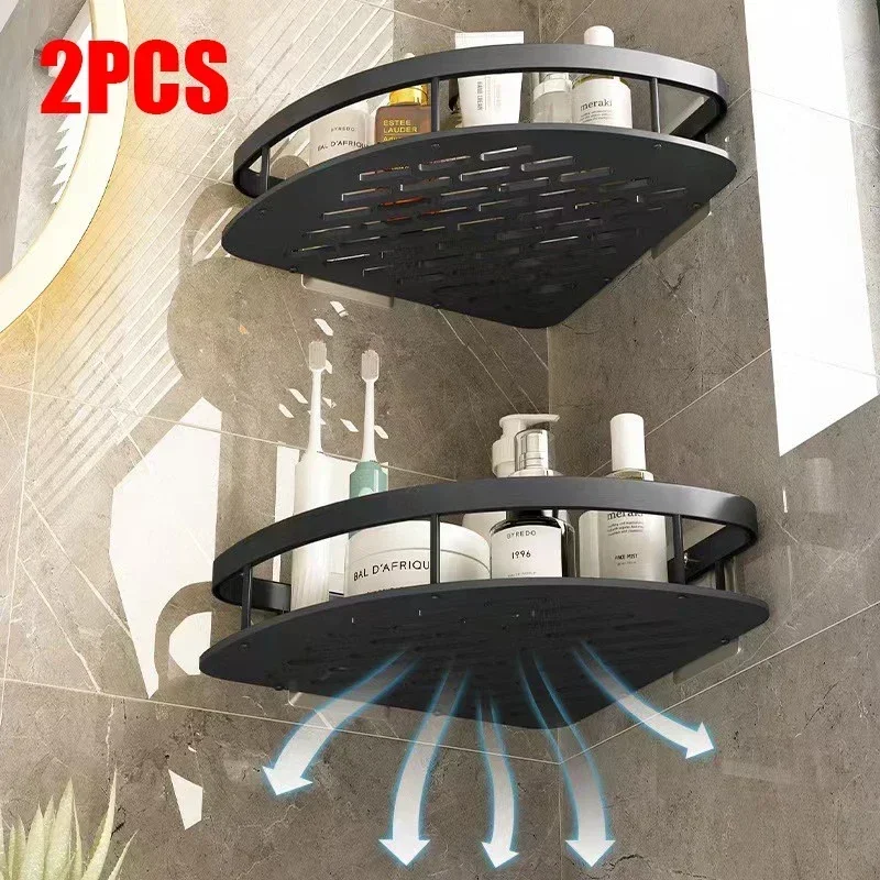 Полка без гвоздей для ванной комнаты угловая полка душа Алюминиевая шампуня