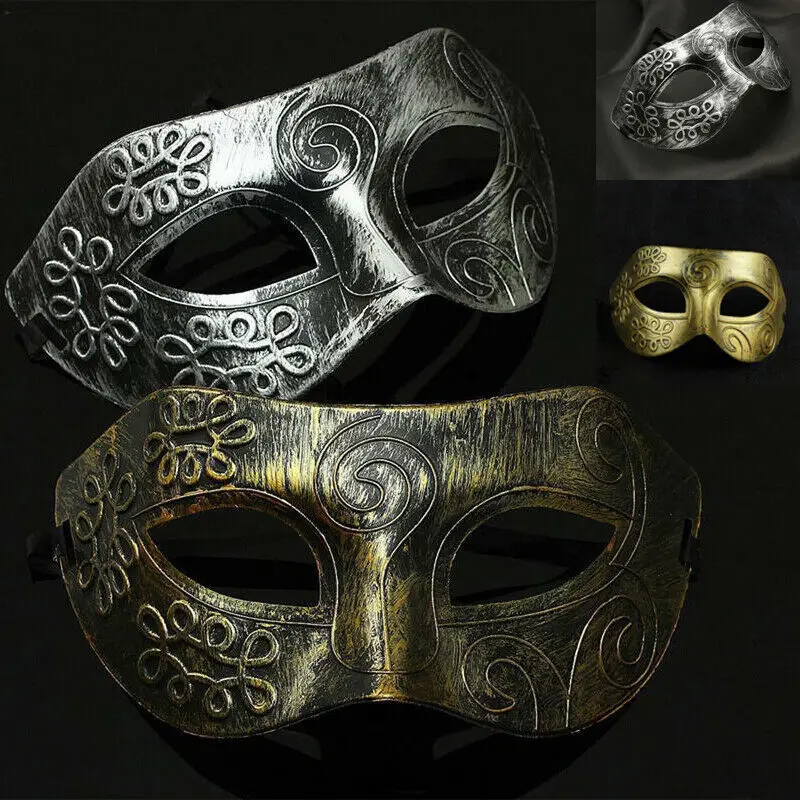 

Hot Sale Party Face Mask Lovely Men Burnished Antique Silver/Gold Venetian Mardi Gras Masquerade Party Ball Mask For Adults