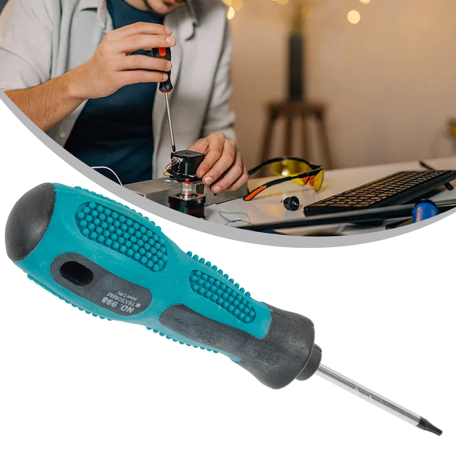 1 шт. T6-Torx отвертка с магнитной противоскользящей ручкой для электронных