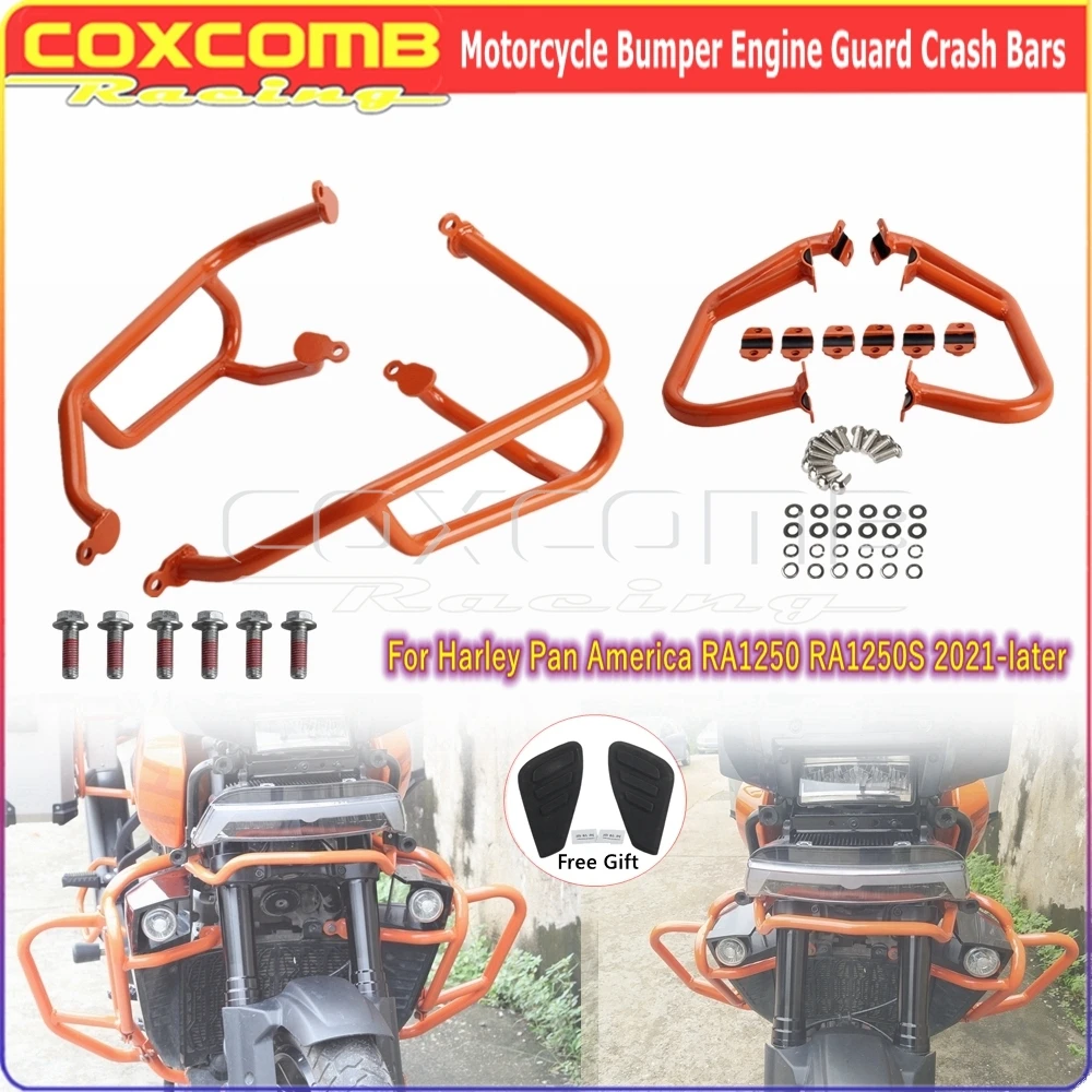 

Motorcycle Highway Engine Bumper Falling Protector Guard For Harley Pan America RA1250 RA1250S 2021-22 Reinforced Crash Bar Cage