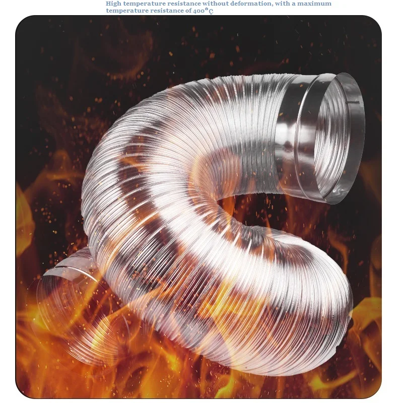 Φ90-180 мм дымовая трубка из чистого алюминия полугибкий вентиляционный канал с