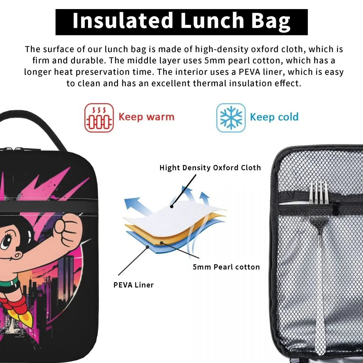 Портативная Термоизолированная Сумка Для Завтрака Оксфордский Ланч-бокс С