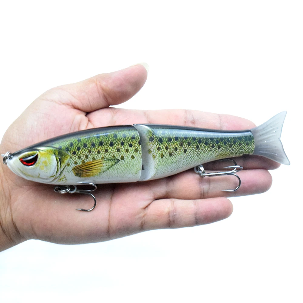 

Good As SHIMANO DAIWA Trout Fishing Lure 180MM 62G Hard Sinking Glide Bait 3D Eye 5 Colors Treble Hook with Soft Tail on Lake