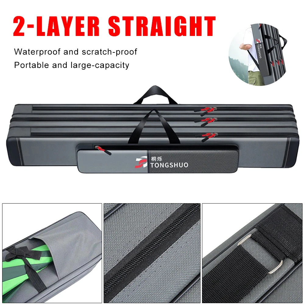 

Portable Fishing Rod Carrier Bag 70/80/90cm 2-Layer Fishing Rod Case Oxford Fishing Pole Storage Bag Fishing Tackle Accessories