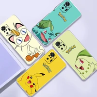 apan anime pokemon phone case for xiaomi redmi note 11 10 9 8 pro 9s 10s 9a 9c shockproof k40 8t 7 9t tpu silicone soft cover