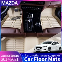 custom car floor mats for mazda 3 axela sedan 2016 2017 2018 2019 2020 2021 auto interior details car styling accessories carpet