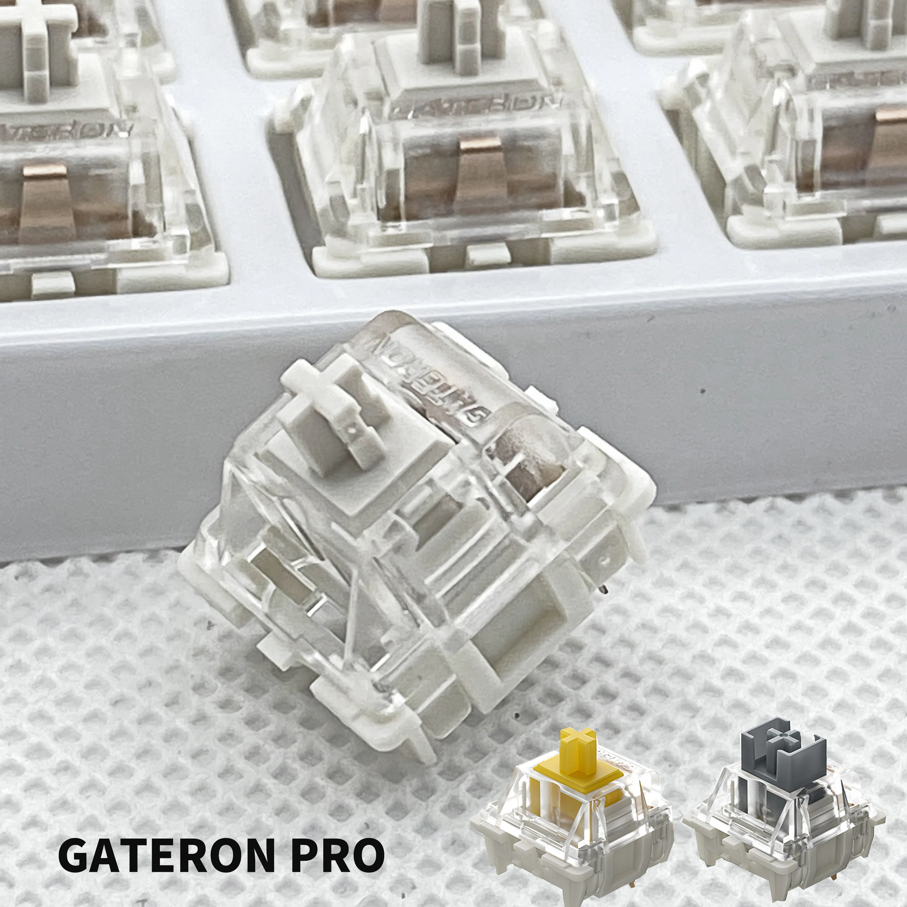 Gateron Pro 3pin yellow Silver White SMD for Hot Swap mechanical keyboard RGB  Linear Tactile Lube switch Factory  Lubrication