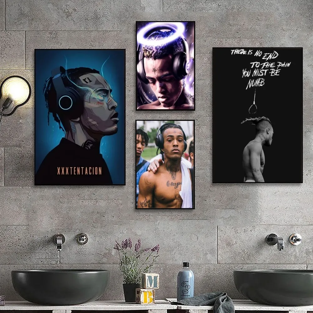 Z-XXXTentacion Хип-хоп Винтажный Постер Без Рамы Ремесленный Клуб Бар Бумага Ретро