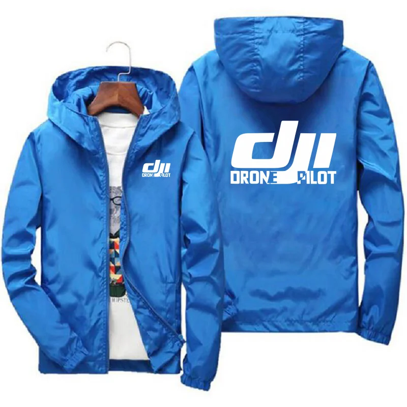 Мужская Куртка-бомбер С Капюшоном DJI Drone Pilot Повседневная Ветрозащитная