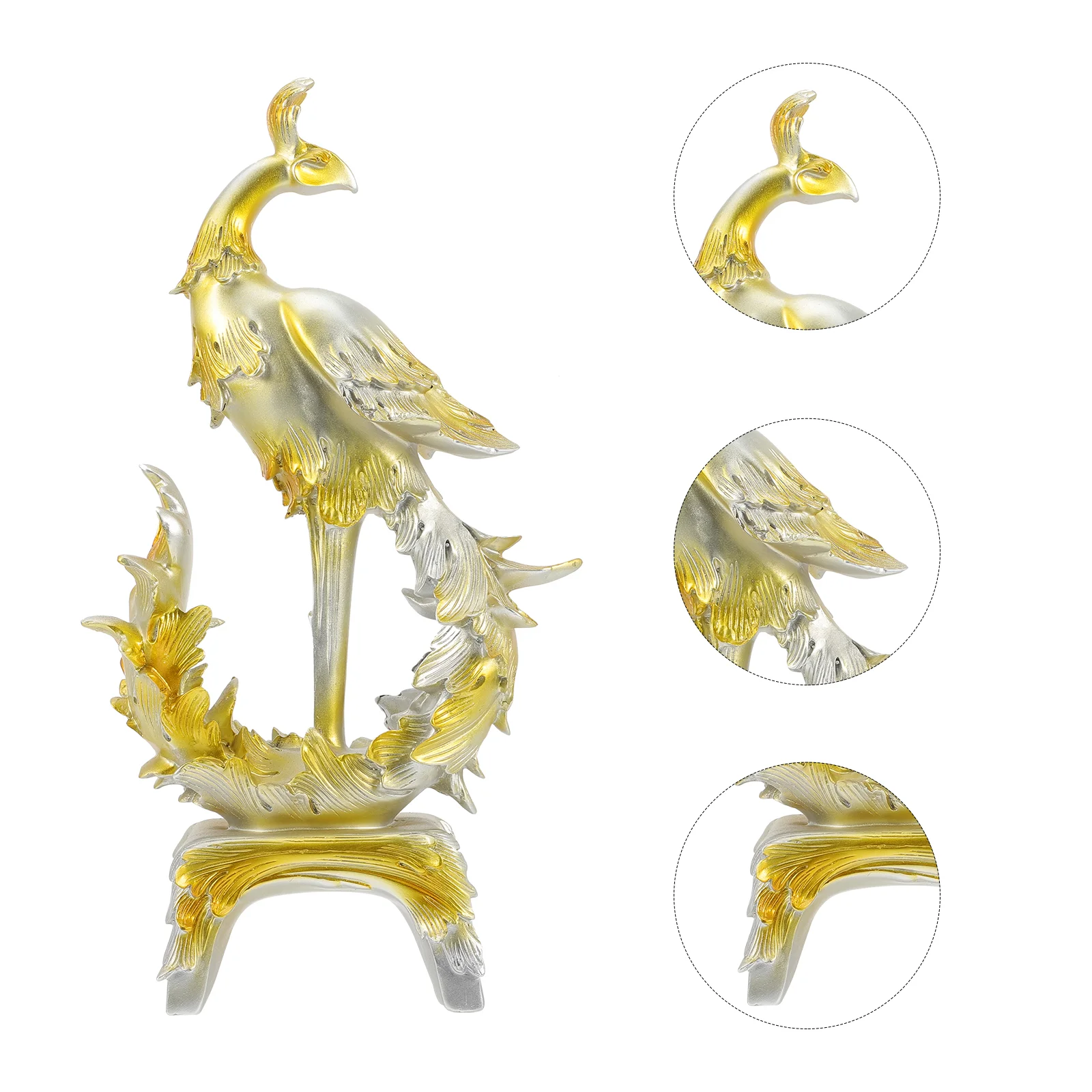 

Phoenix Ornament Christmas Resin Model Desktop Figurines Cabinet Decoration Adornment Statue Home