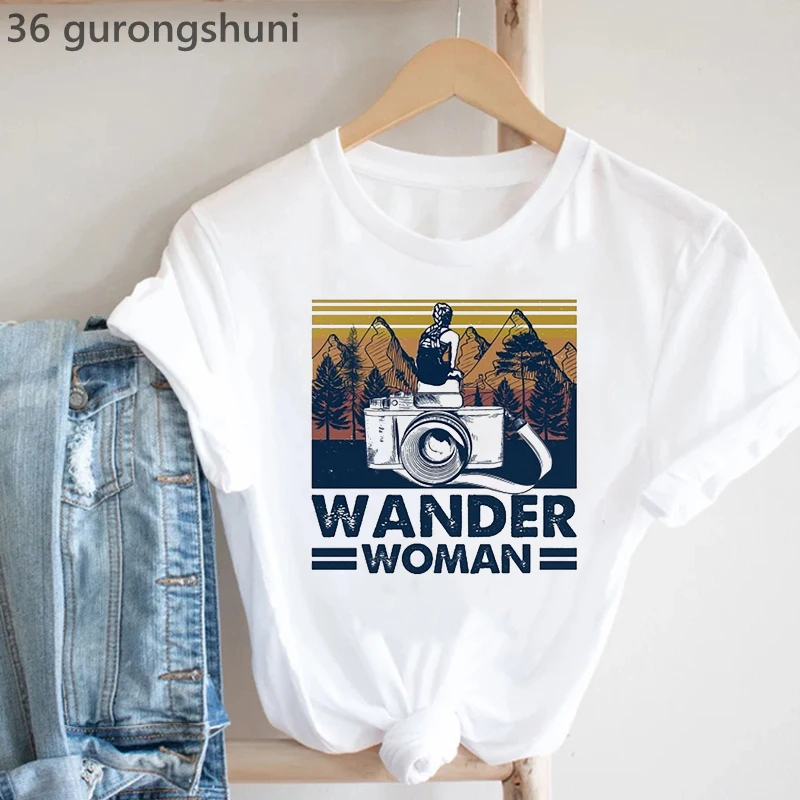 

Women'S T-Shirt When Life Gets Blurry Ajust Your Focus Camera Graphic Print Tshirt Femme Pink Flowers T Shirt Female Tops