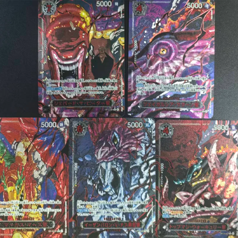 Фото Diy Opcg One Piece Card Japanese Ver Coarse Flash Five Elders Saturn Nusjuro Warcury Stmarcus Mars Коллекция аниме-карточек №1