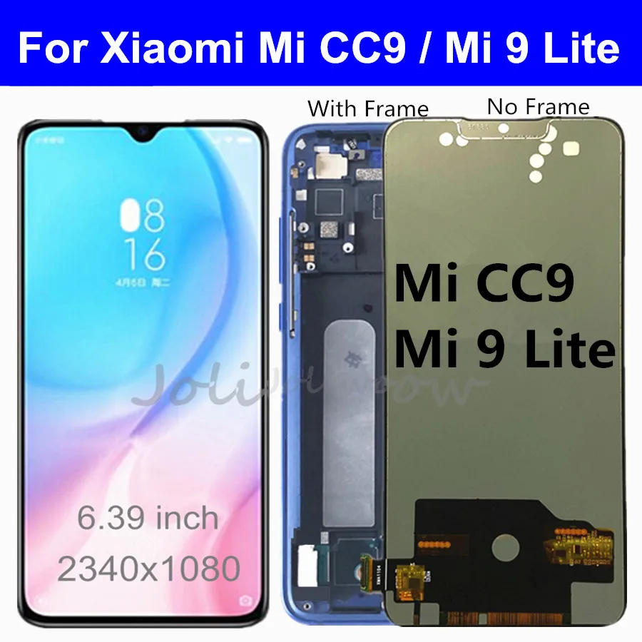 

TFT ЖК-дисплей 6,39 дюйма для Xiaomi mi CC9, сменный сенсорный экран с цифровым преобразователем для Xiaomi Mi 9 lite