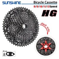 sunshine black bicycle freewheel mountain bike cassette 89101112 speed shimano hg structure specification for shimanosram