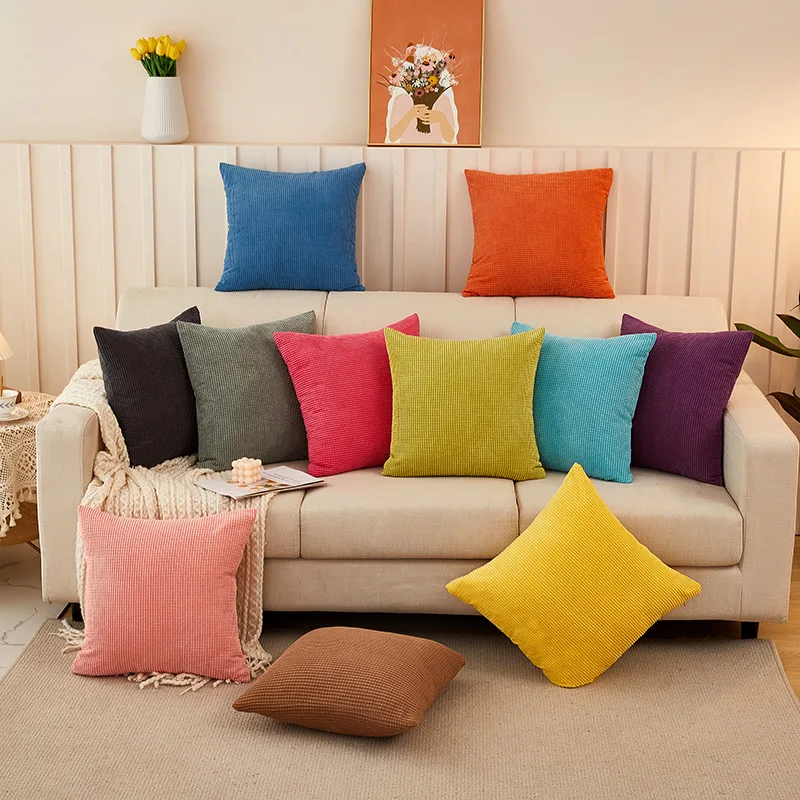 

Наволочки сплошного цвета, декоративные стеганые наволочки, защищающие подушки, используются на кровати, диванах, диванах, без вкладышей дл...