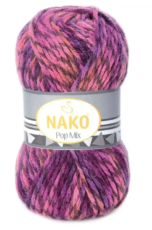 Pop Mix (Nako) 100gr 120 m 5 x100гр knitting yarn wool body melange | Yarn