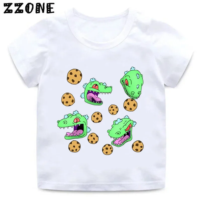 Футболка с рисунком динозавра Reptar для мальчиков и девочек детская забавная