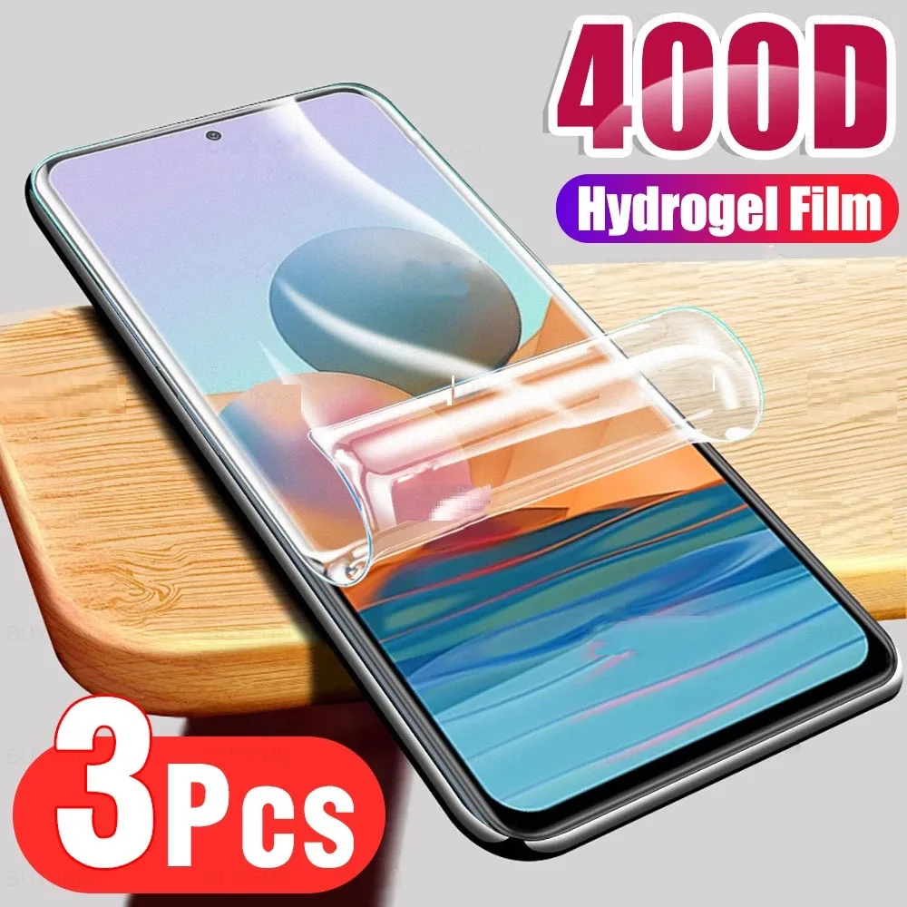 

3PCS Hydrogel Film for Xiaomi Redmi Note 11 Pro Plus 5G 11S Mi 12 Lite 12T 11T Screen Protector Poco F3 F4 X4 GT X3 M3 M4 M5s M5