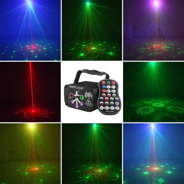 ALIEN RGB Mini DJ Disco Laser Light Projector USB Rechargeable LED UV Sound Strobe Stage Effect Wedding Xmas Holiday Party Lamp 3