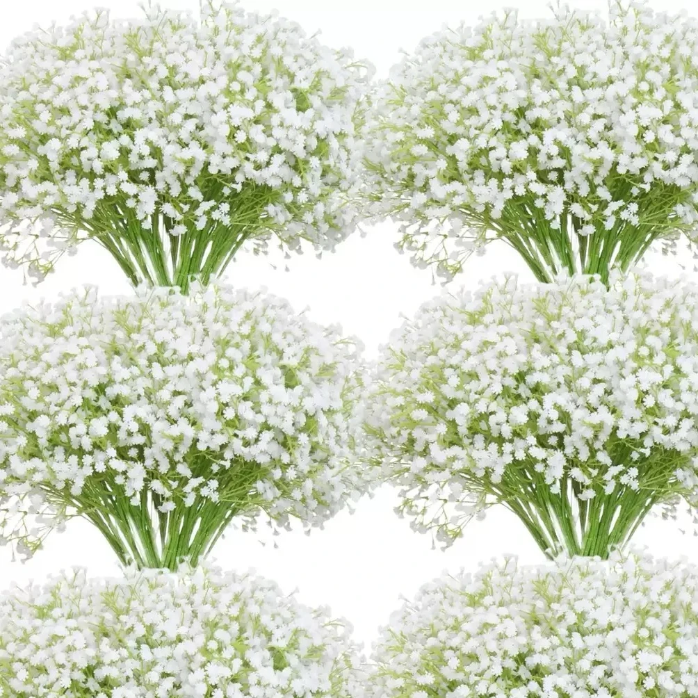 Фото НОВИНКА 2026: 20-50 шт. искусственной гипсофилы (Gypsophila paniculata) для домашнего декора, незаменимое украшение и потрясающий цветочный декор, свадебные украшения №3
