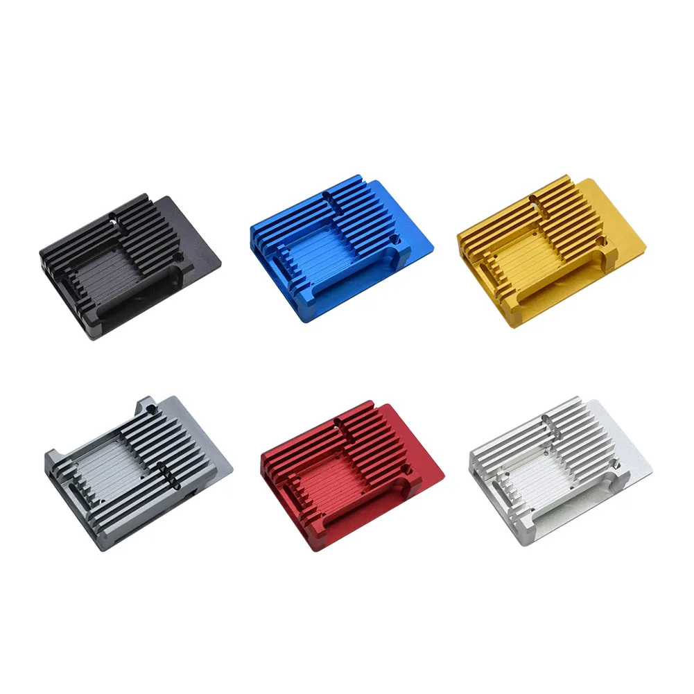 

Aluminum Alloy CNC Enclosure Case Motherboard Metal Shell Ultra-thin Protector for Raspberry Pi 4B Board DIY Accessories