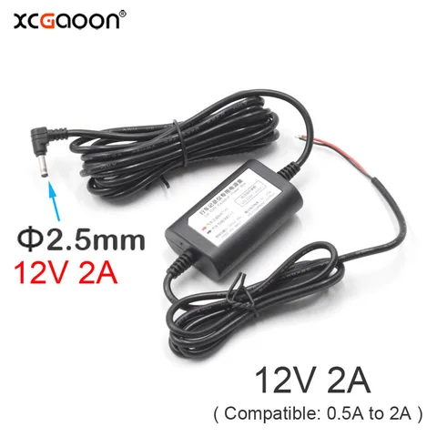 DC 12V-24V to 12V 2A 3,1 M Диаметр Φ mm порт автомобильный зарядный кабель с твердым проводом автоматическая зарядка для видеорегистратора автомобиля DVR