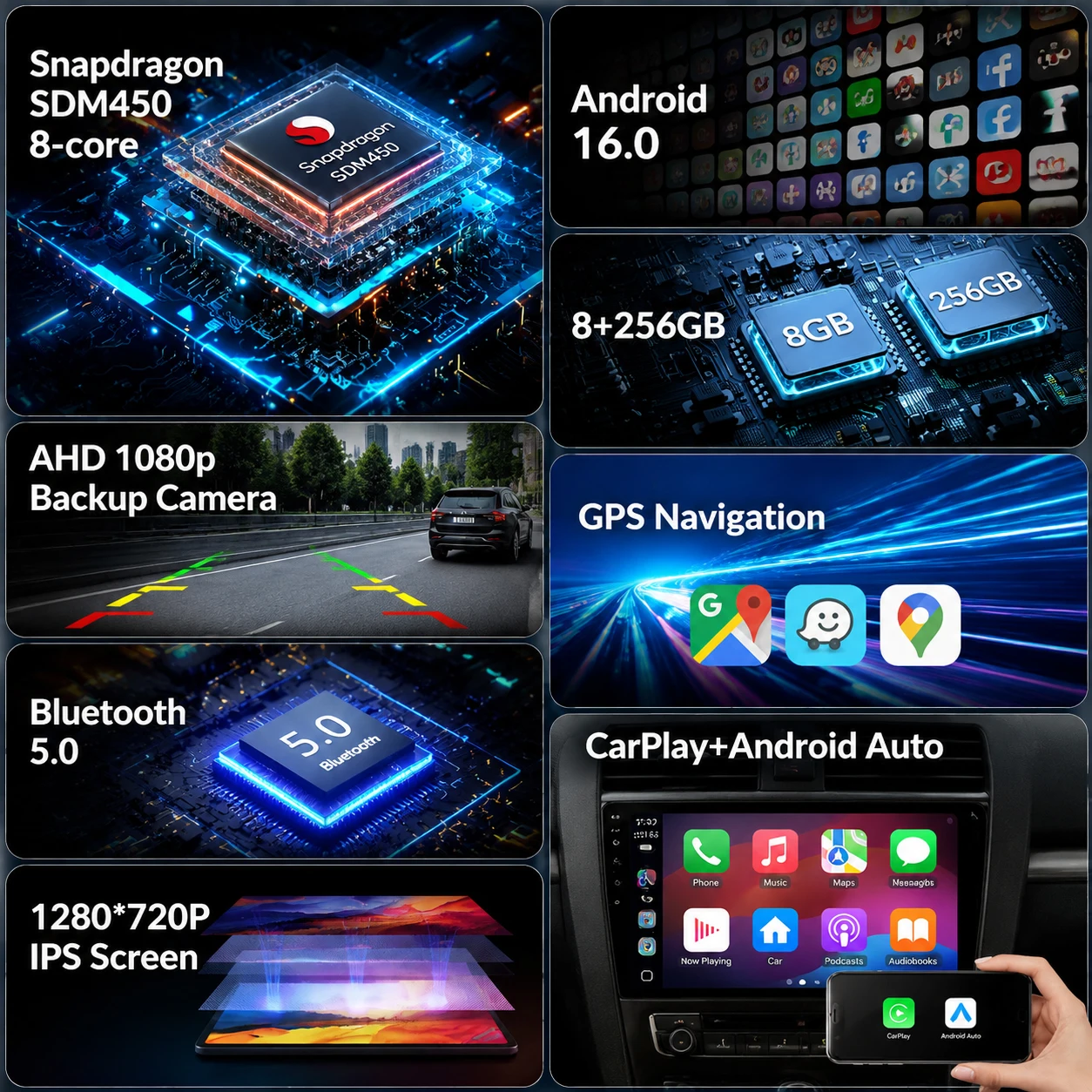 Фото 2DIN 9-дюймовая автомагнитола с CarPlay и Android Auto для BMW Mini Cooper S R50 R52 R53 2004-2007, мультимедийная навигация GPS RDS DSP 4G BT №4