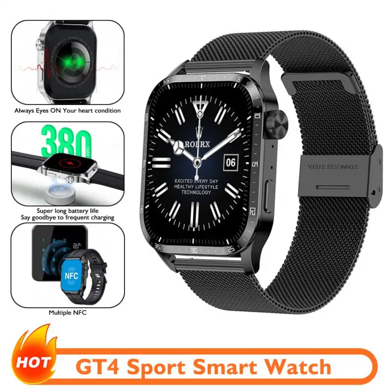 

Смарт-часы GT4 мужские, Bluetooth, P68, водонепроницаемые