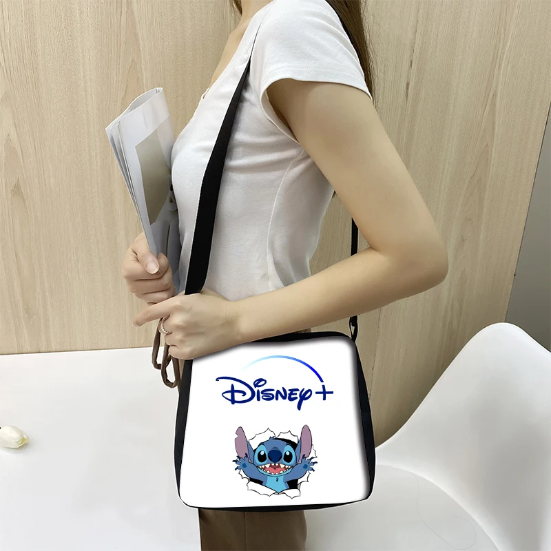

Disney Stitch Women's Tote Bag Canvas Tote Bag Designer Shoulder Bag Zipper Fashion Shopping Light Luxury Beach Bag Casual Gift