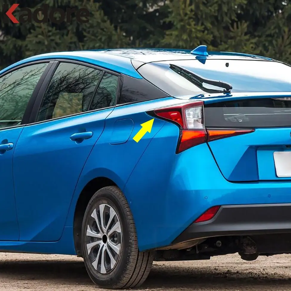 

Для хэтчбека Toyota Prius 2019 2020, хромированная крышка заднего фонаря из АБС-пластика, наклейка для отделки заднего фонаря, аксессуары для стайлин...